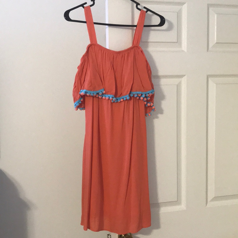 Coral and Aqua Dress